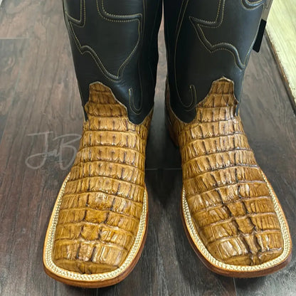 Caiman Tail-Antique Saddle - 7.5EE - Men’s western boots