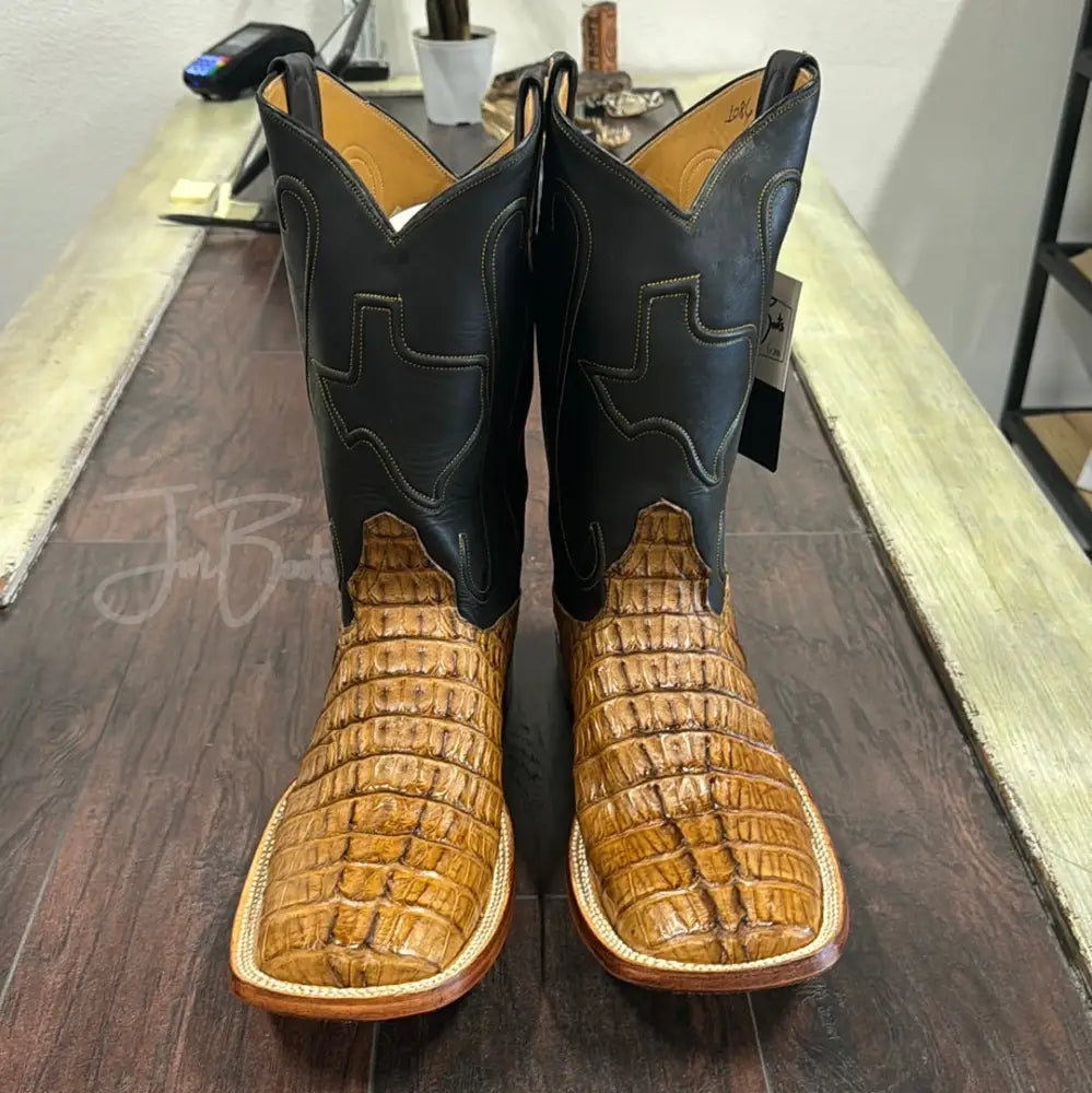 Caiman Tail-Antique Saddle - 7.5EE - Men’s western boots