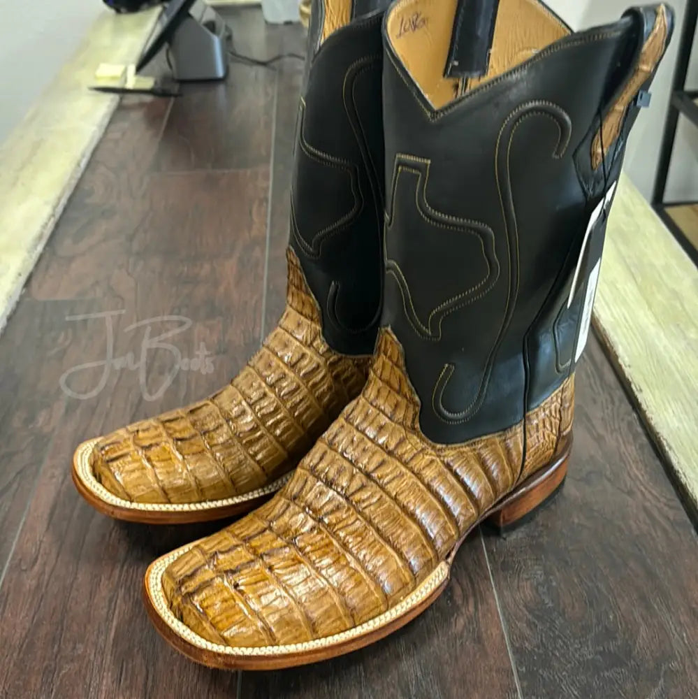 Caiman Tail-Antique Saddle - 7.5EE - Men’s western boots