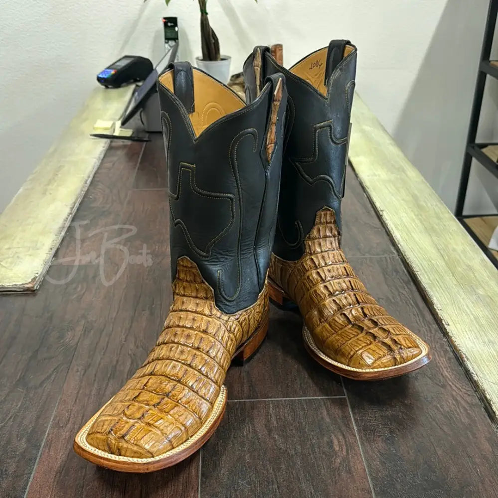 Caiman Tail-Antique Saddle - 7.5EE - Men’s western boots