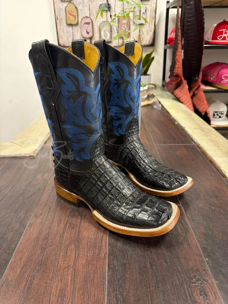 Caiman tail- Black - 7.5 EE - Boots