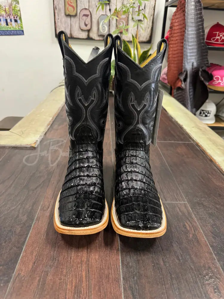 Caiman Tail- Black - 7 EE - Boots