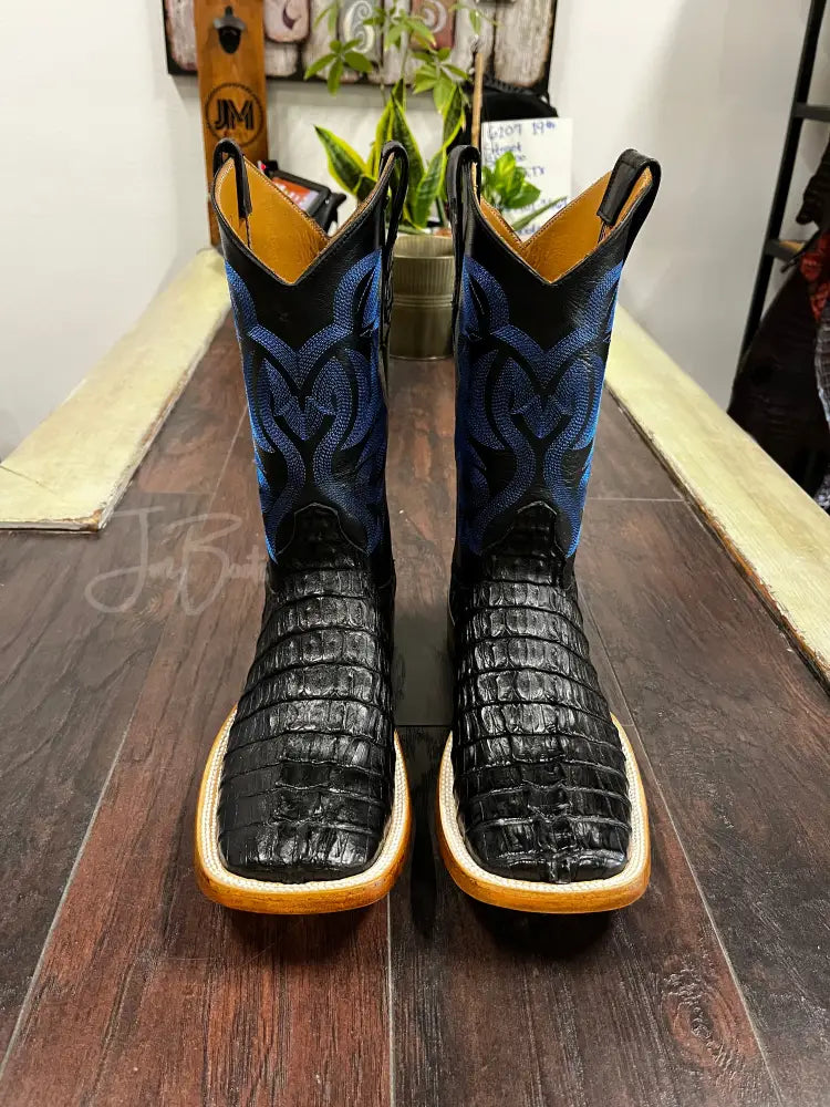 Caiman Tail- Black - Cowboy boots