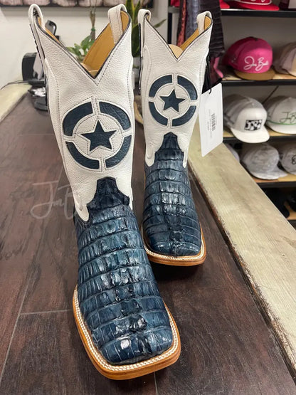 Caiman tail- blue jean - 8 1/2 E - Boots