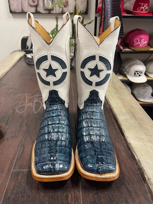 Caiman tail- blue jean - 8 1/2 E - Boots