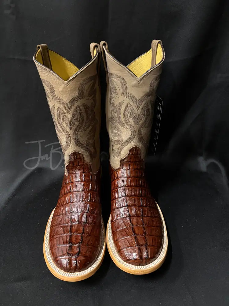 Caiman Tail- Cigar - 10 EE - Cowboy boots