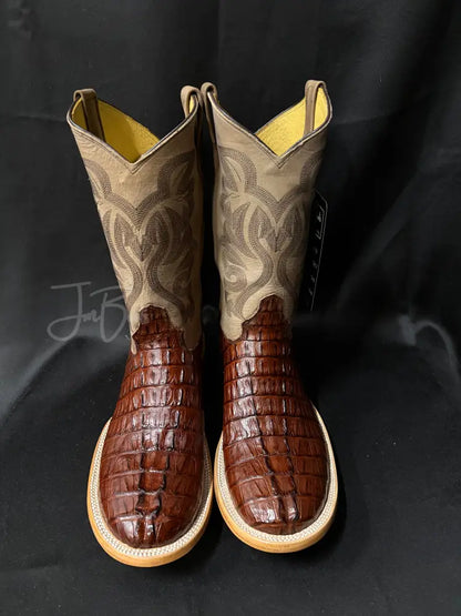 Caiman Tail- Cigar - 10 EE - Cowboy boots