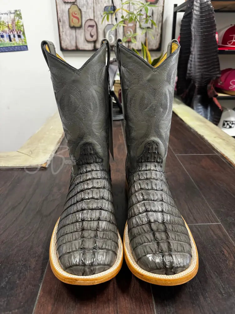 Caiman Tail-Grey - 10 1/2 EE - Men’s western boots