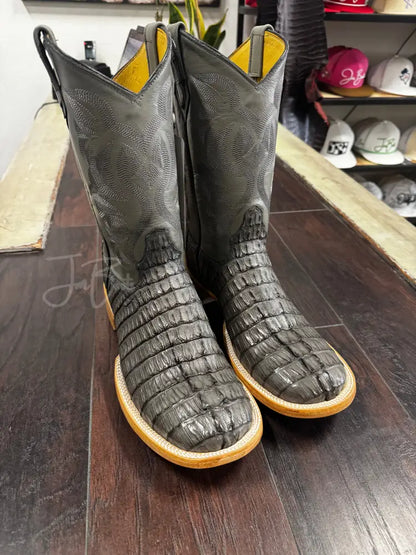 Caiman Tail-Grey - 10 1/2 EE - Men’s western boots