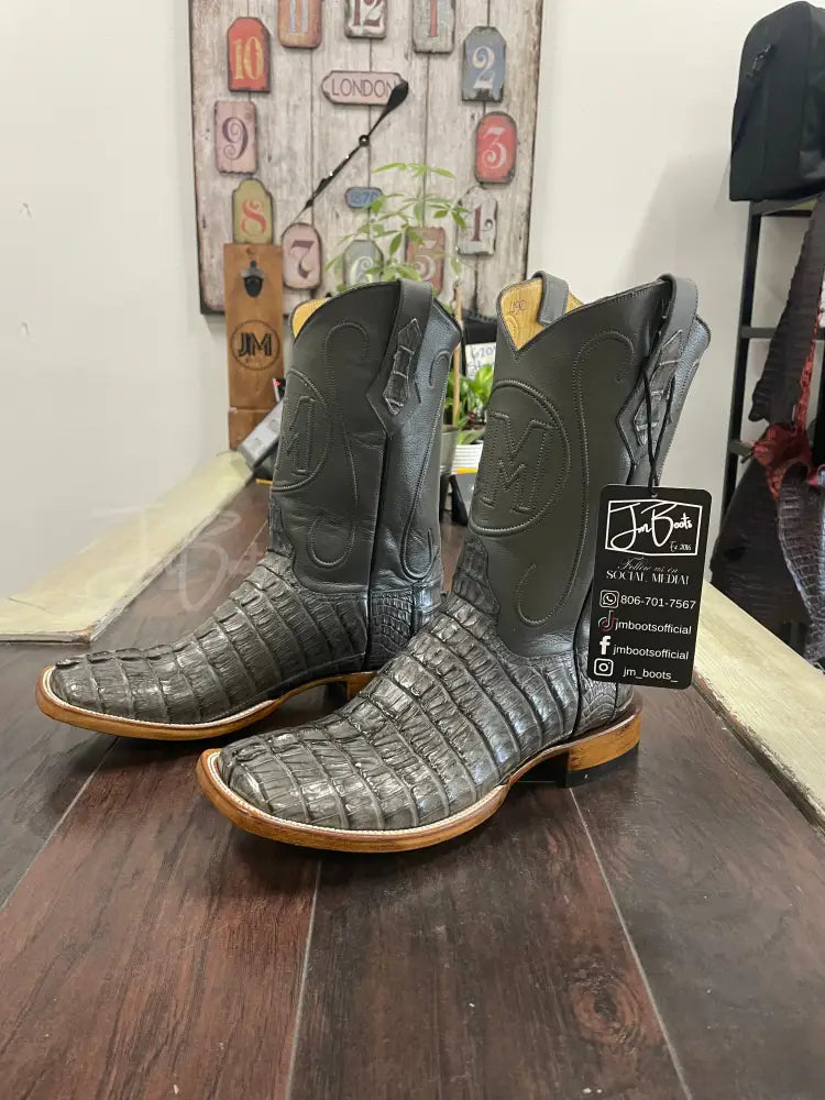 Caiman Tail- Grey Cowboy boots