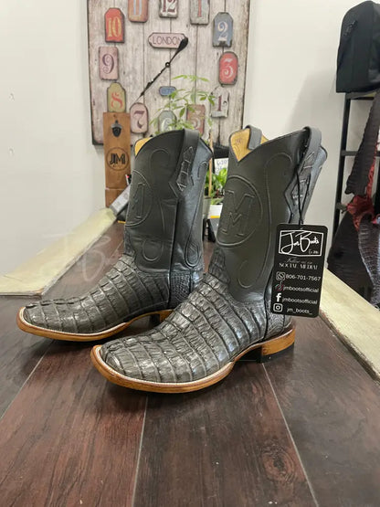 Caiman Tail- Grey Cowboy boots