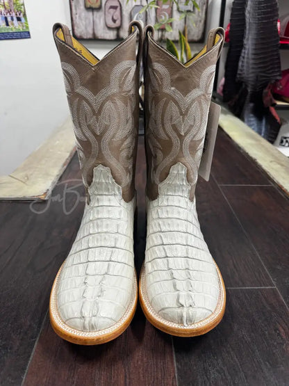Caiman Tail- Hueso - 9 1/2 EE - Men’s western boots