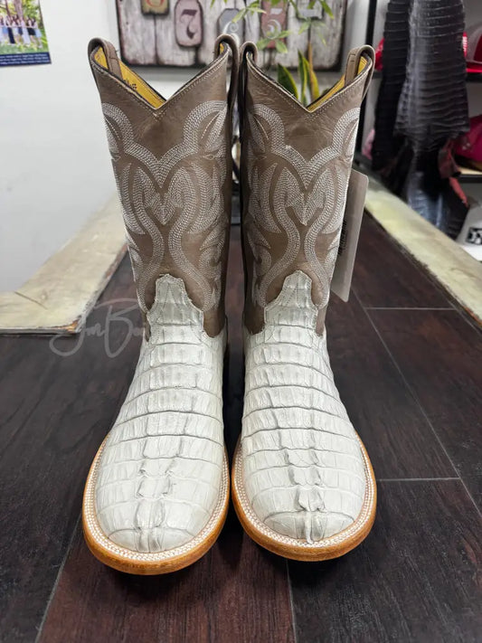 Caiman Tail- Hueso - 9 1/2 EE - Men’s western boots