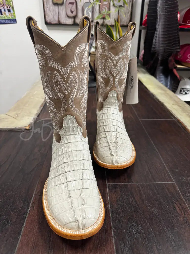 Caiman Tail- Hueso - 9 1/2 EE - Men’s western boots