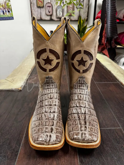 Caiman Tail- Mink and Black - 8 1/2 D - Boots
