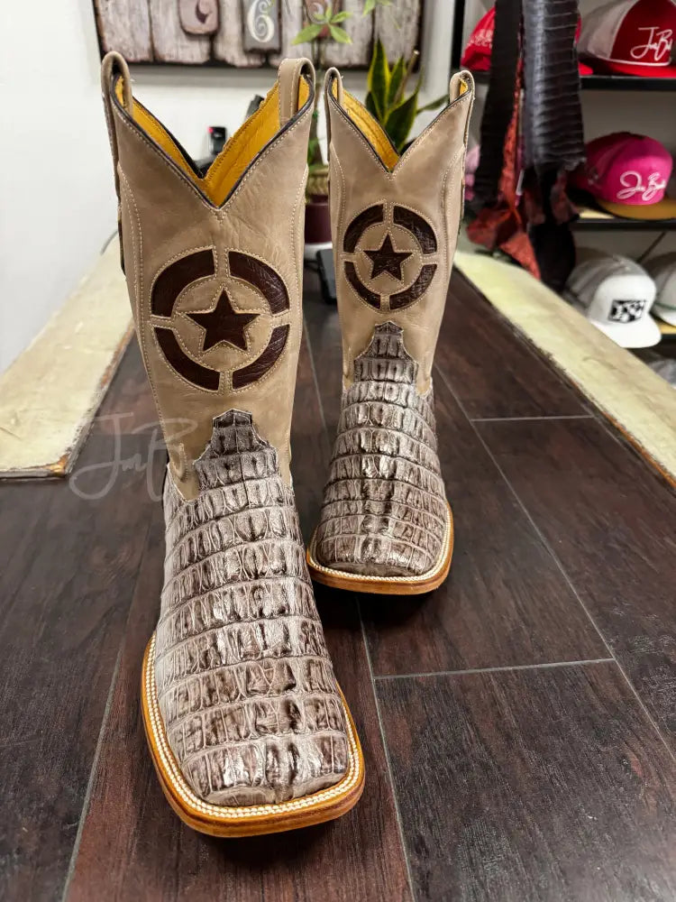 Caiman Tail- Mink and Black - 8 1/2 D - Boots