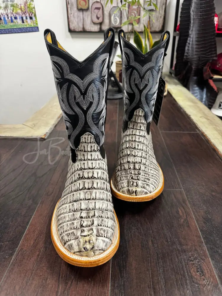 Caiman Tail- Oreo - 10 1/2 EE - Men’s western boots