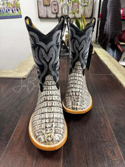 Caiman Tail- Oreo - 10 1/2 EE - Men’s western boots