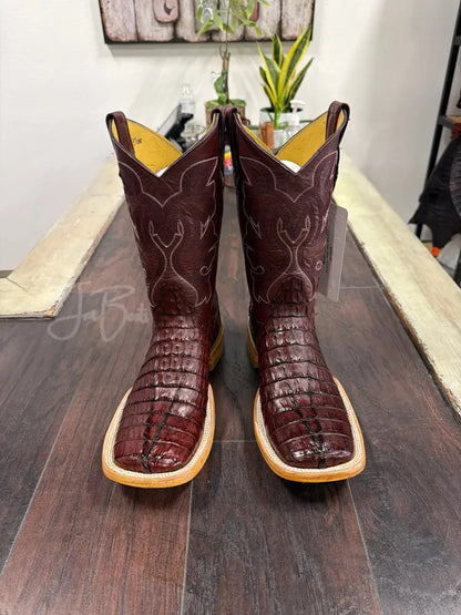 Caiman Tail- Wine - Cowboy boots