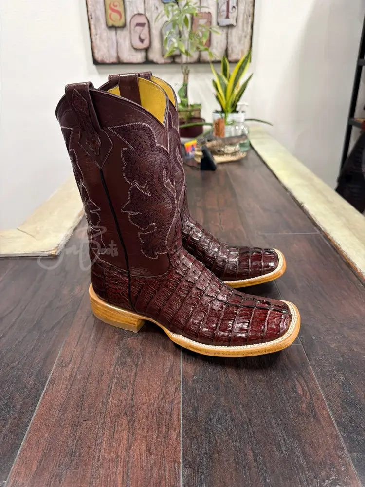 Caiman Tail- Wine - Cowboy boots