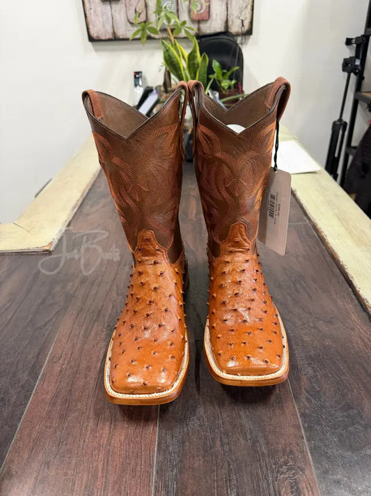 Cognac Ostrich Boots