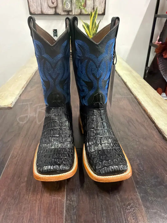 Cola de Caiman Volteada- Negra - 9 EE - Cowboy boots