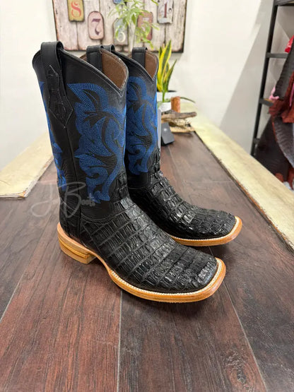 Cola de Caiman Volteada- Negra - 9 EE - Cowboy boots