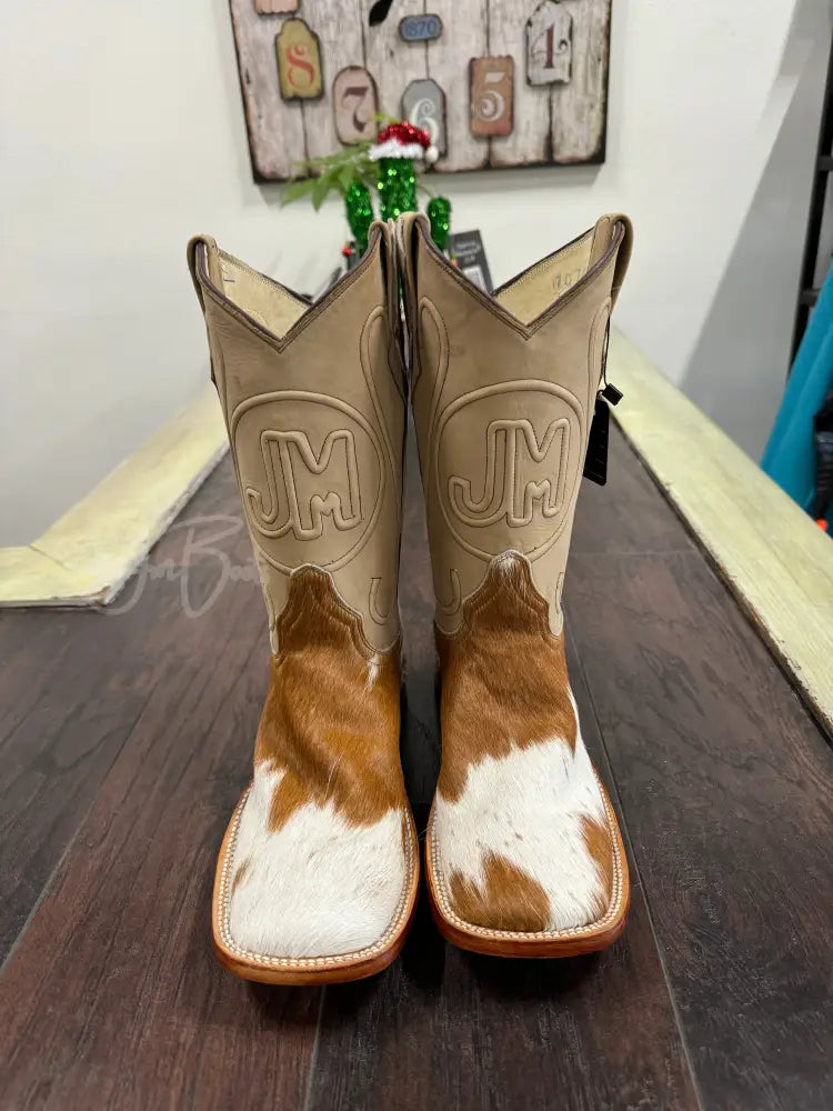 Cowhide br/wh 6.5EE - 6.5EE - Cowboy boots