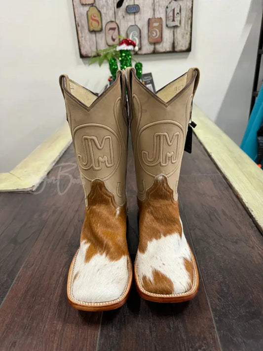 Cowhide br/wh 6.5EE - 6.5EE - Cowboy boots