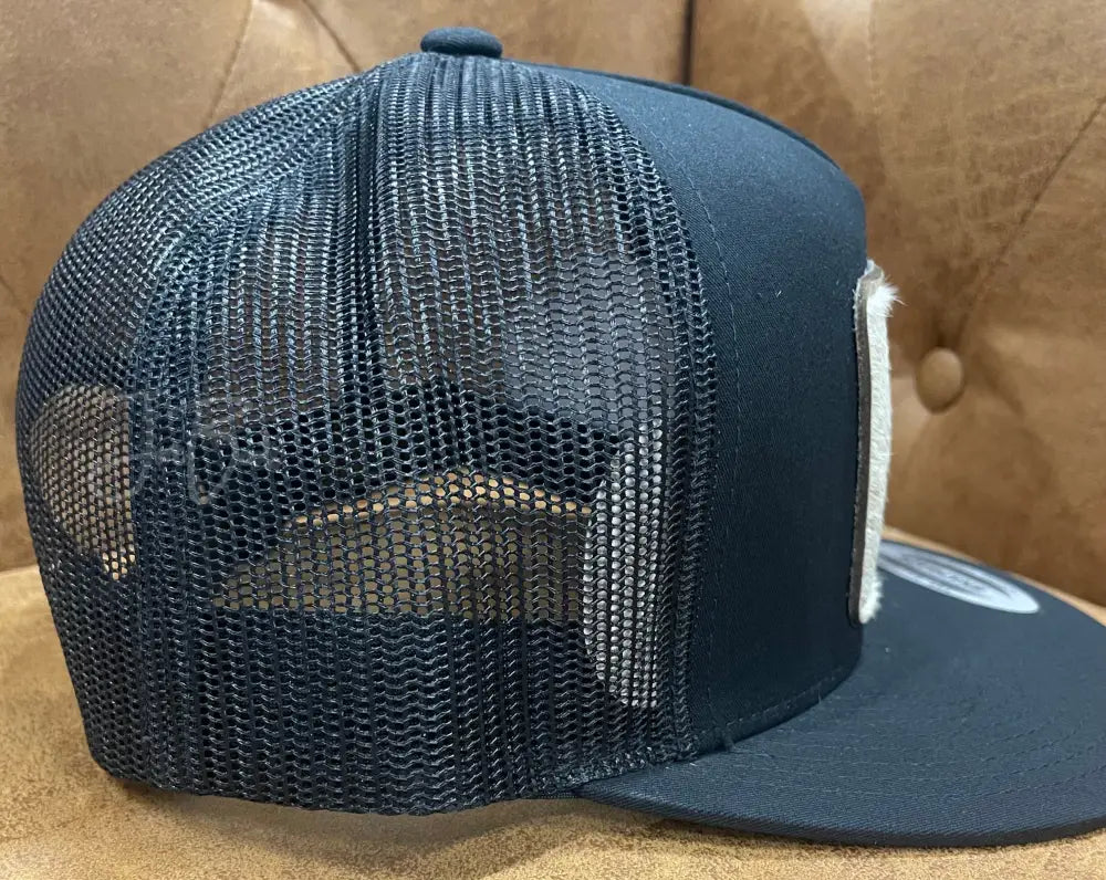 Cowhide Caps- Black - Hats