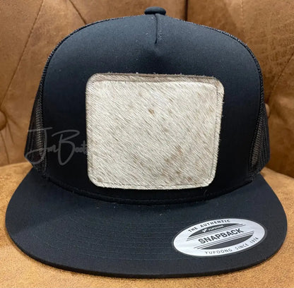 Cowhide Caps- Black - Hats