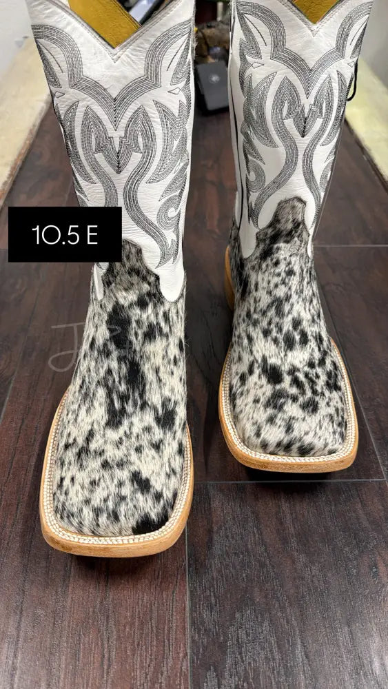 Cowhide Salt and Pepper Cowboy boots