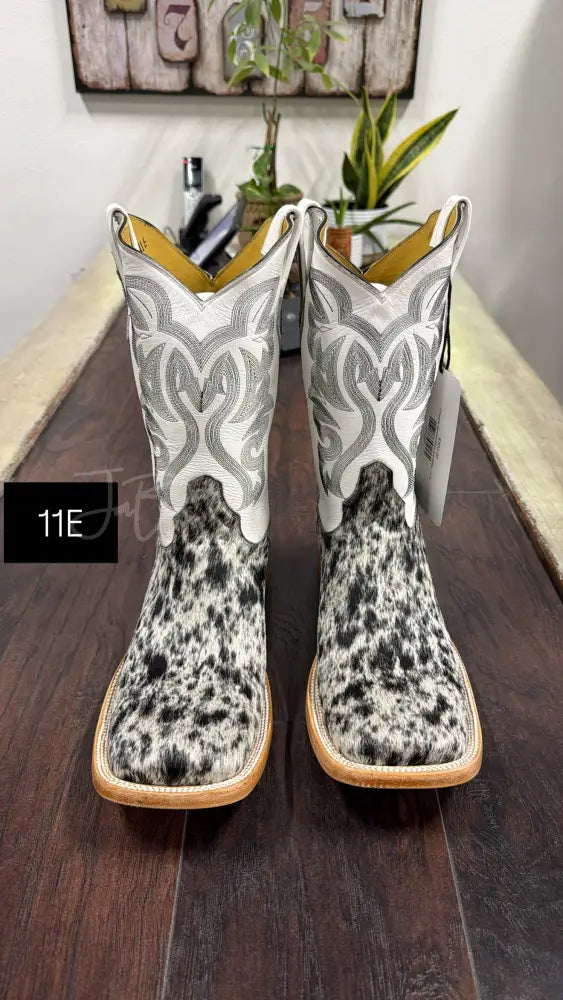 Cowhide Salt and Pepper Cowboy boots