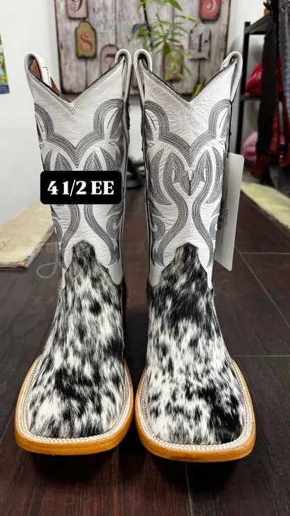 Cowhide Salt and Pepper - 4 1/2 EE - Cowboy boots