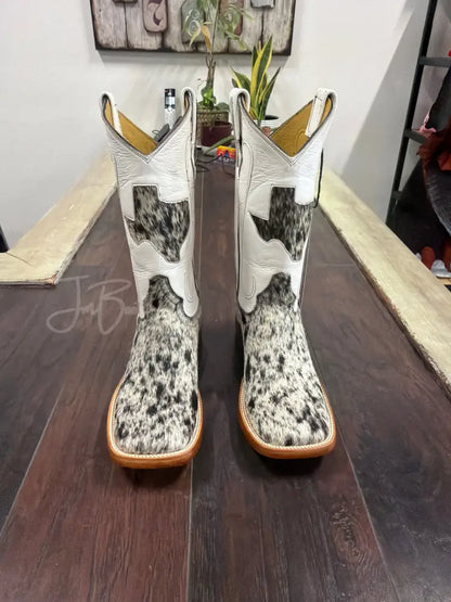 Cowhide Salt and Pepper - 5 1/2 E - Cowboy boots