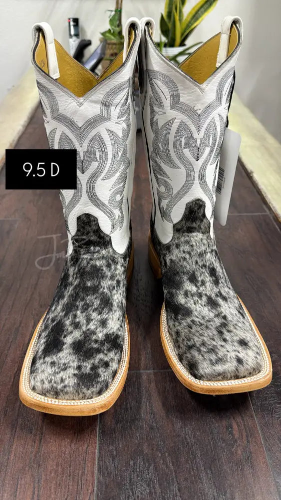 Cowhide Salt and Pepper Cowboy boots