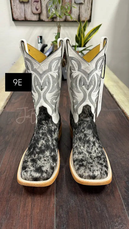 Cowhide Salt and Pepper Cowboy boots