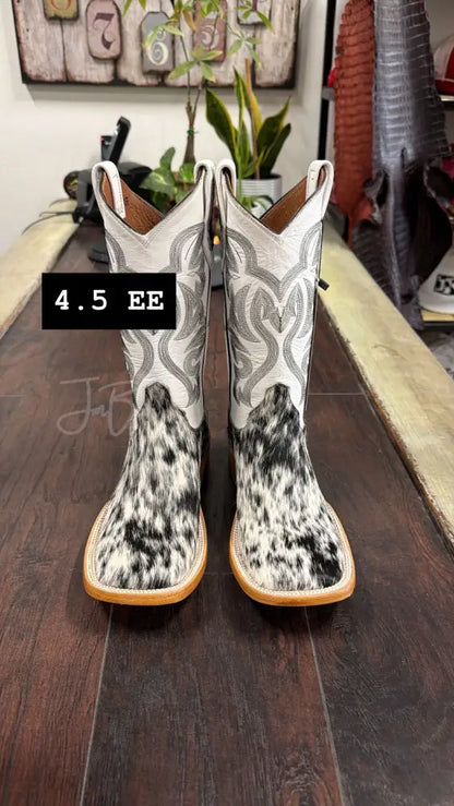 Cowhide Salt and Pepper - Cowboy boots