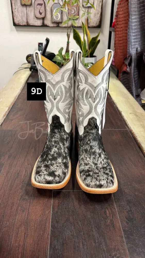 Cowhide Salt and Pepper - Cowboy boots
