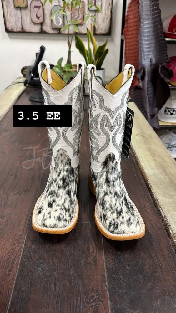 Cowhide Salt and Pepper - Cowboy boots