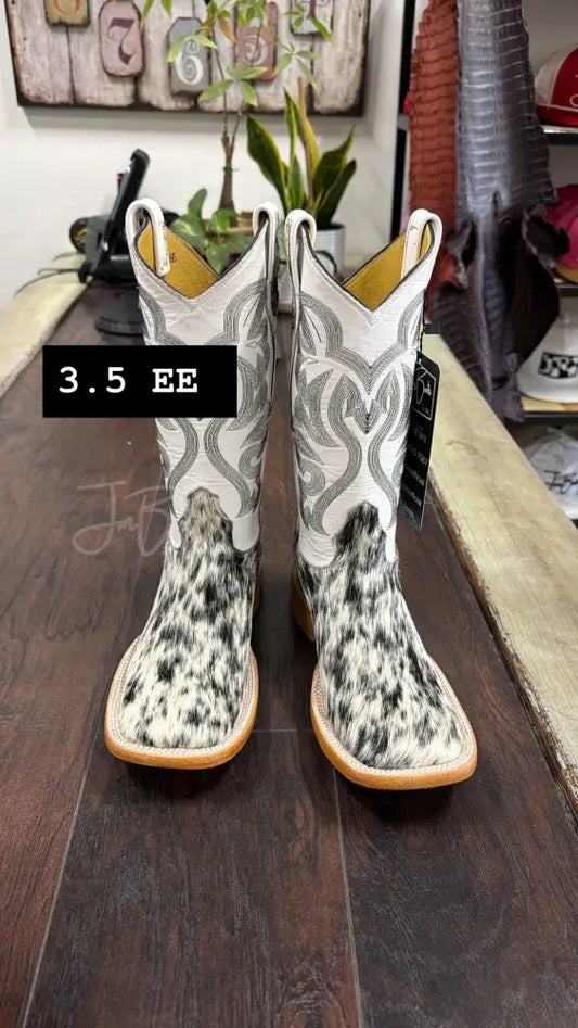 Cowhide Salt and Pepper - Cowboy boots