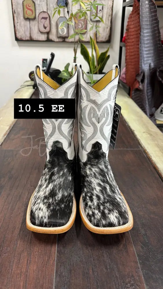 Cowhide Salt and Pepper - Cowboy boots