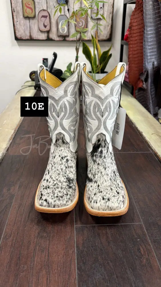 Cowhide Salt and Pepper - Cowboy boots