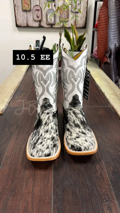 Cowhide Salt and Pepper - Cowboy boots