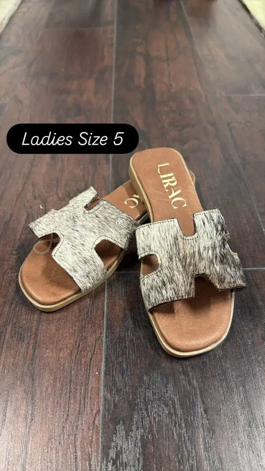 Cowhide sandals