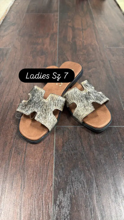 Cowhide sandals - 5