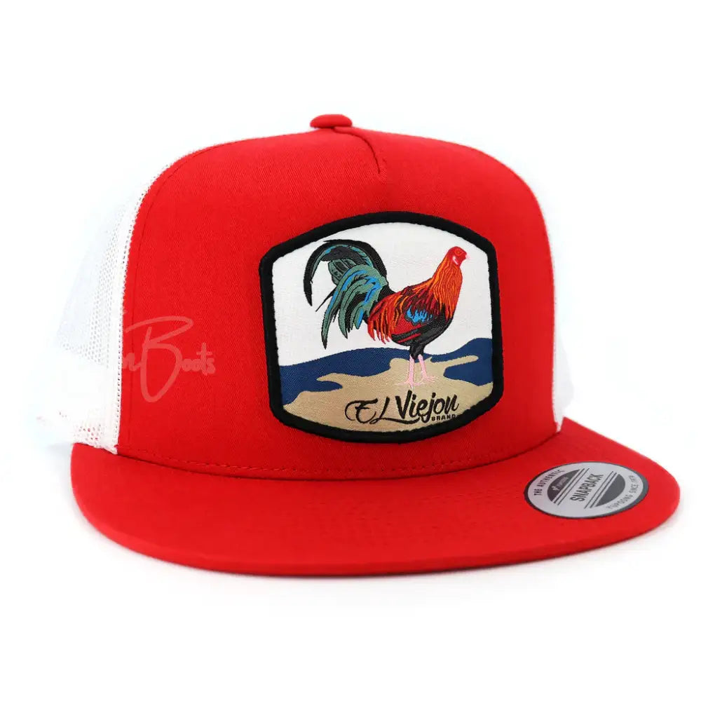 El Viejon - Gallo Red/White flat - Hats