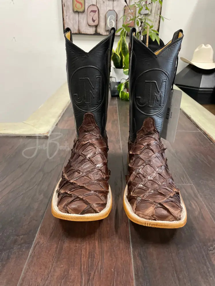 Exotic Pirarucu Matte Chocolate Brown boots Boots