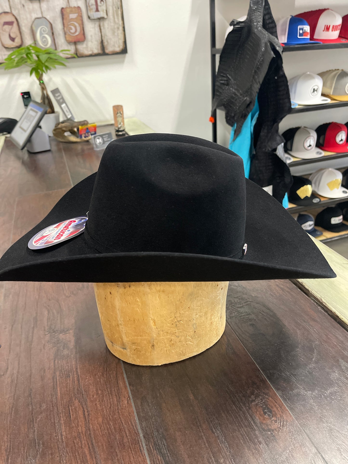 7X Black Felt American Hat