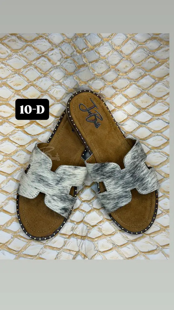 JM Cowhide sandals Sz 10 - 10-D